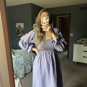 Elegant Lavender Mini Dress